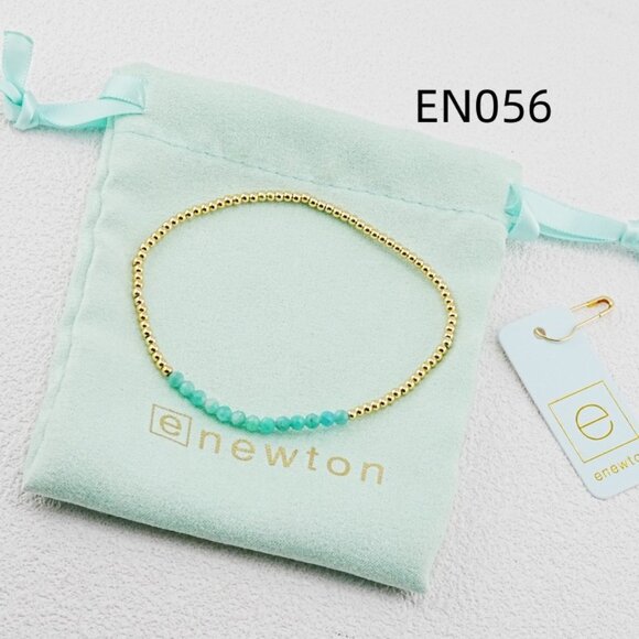 Enewton Amazonite & Gold Bead Single Bracelet